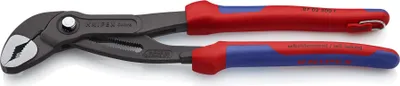 Produktbild von Knipex Cobra® mit Befestigungsöse grau atramentiert, mit Mehrkomponenten-Hüllen, mit integrierter Befestigungsöse zum Anbringen einer Absturzsicherung 300 mm - 8702300TBK