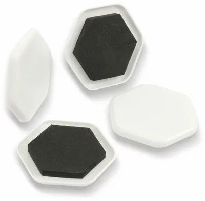 Image de EUROTOOLS Patins pour meubles 337-NBFR, hexagonaux, 4 pièces
