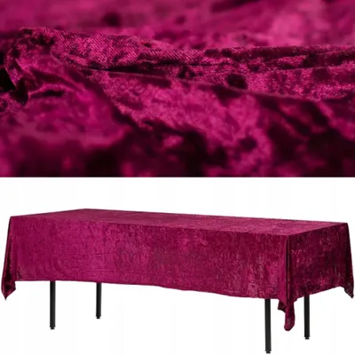 Produktbild von Fleckenabweisender, Weicher Velourstischdecke 280 X 160 Cm, Bordeauxrot, Für Bankett-Tische
