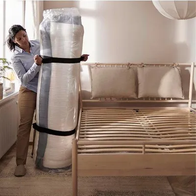 Image de Sac de rangement sous vide Unyqoos® – gain de place pour les matelas jusqu'à 160 x 210 cm, réutilisable et étanche, protège de la poussière et de l'humidité