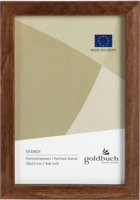 Zdjęcie produktu dla Drewniana ramka na zdjęcia Skandi 10x15 cm brązowa