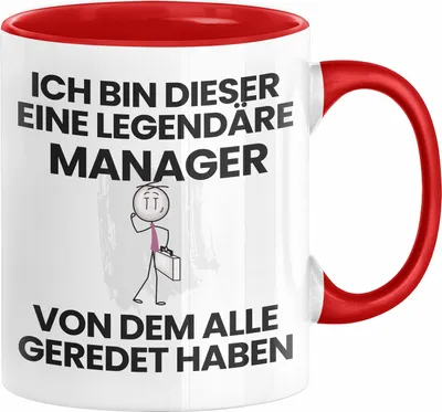 Produktbild von Manager Geschenk Tasse Lustige Geschenkidee Geburtstag für Manager Ich Bin Dieser Legendäre Manager Von Dem Alle Geredet Haben Kaffee-Becher (Rot)