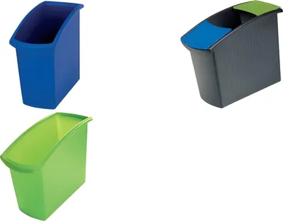 Produktbild von HAN Papierkorb MONDO, 18 Liter, eck ig, grün-transluzent (81420358)