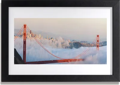Produktbild von Bild 30x20 MDF-Rahmen Wandkunst Architektur Brücke Wolken