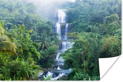Produktbild von MuchoWow® Poster Wasserfälle in Indonesien 30x20 cm - Plakate - Print