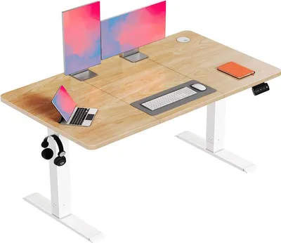 Obrázek produktu pro Výškově nastavitelný kancelářský stůl G-HAD24-0427A-122BG, 120 x 60 cm, béžový