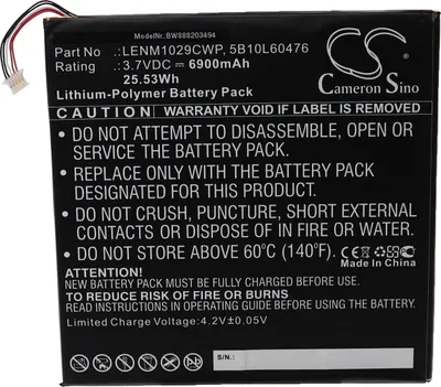 Produktbild von vhbw Akku Ersatz für Lenovo 5B10L13923, 5B10L60476, Tablet01, LENM1029CWP für Notebook (6900 mAh, 3,7 V, Li-Polymer)