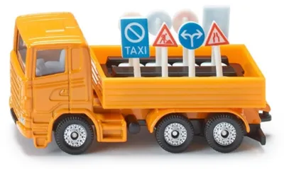 Productafbeelding van SIKU 1322 vrachtwagen met verkeersborden