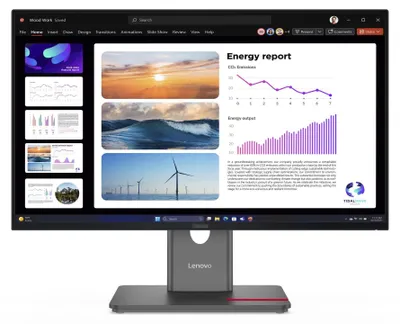 Zdjęcie produktu dla Lenovo ThinkVision P24Q-40, 60,5 cm (23.8"), 2560 x 1440 px, Quad HD, LCD, 6 ms, Czarny