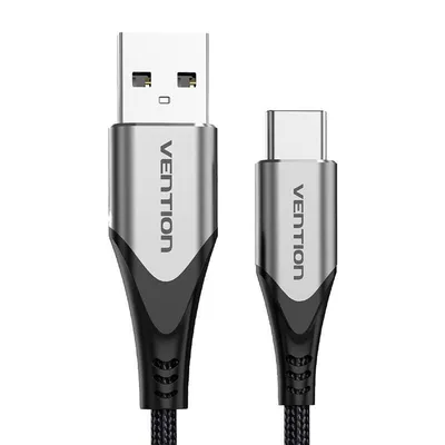 Produktbild von Vention CODHC, 0,25 m, USB A, USB C, USB 2.0, 0,48 Gbit/s, Aluminium, Schwarz