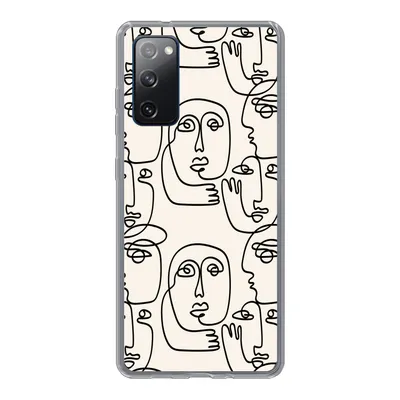 Produktbild von MuchoWow® Handyhülle Schutzhülle Hülle für Samsung Galaxy S20 FE Gesicht - Muster - Strichzeichnung Silikon Softcase Handy Hülle - Abdeckung