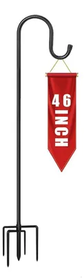 Produktbild von Schäferhaken Metall 117cm 5-Krallen-Basis Rostbeständig Verstellbar für Garten & Hochzeit