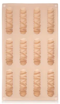 Produktbild von Beige Silikon-Keks- und Pralinenform, 29 x 17 x 1,8 cm