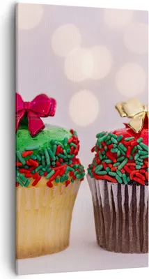 Produktbild von Bild auf Leinwand - Leinwandbild - Cupcakes Dessert Kuchen gebacken - 55x100cm - Wand Bild - Wanddeko - Leinwanddruck - Bilder - Kunstdruck - Leinwand bilder - Wandkunst - PA55x100-2436