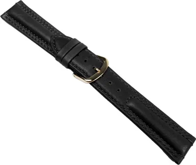 Produktbild von Country Ersatzband Uhrenarmband Kalbsleder schwarz 20673G, Stegbreite:18mm