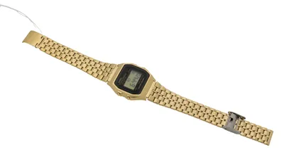 Produktbild von Casio A159WGEA-1DF Vintage Uni-Digitaluhr mit Edelstahlband, gold/schwarz
