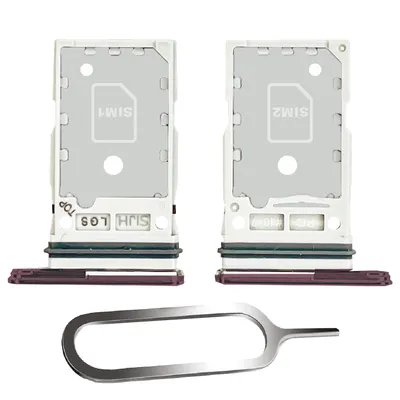 Produktbild von Samsung Galaxy S22 Ultra 5G Sim Karten Halter Tray Adapter Fach Stecker Slot Nadel Dual Burgundy