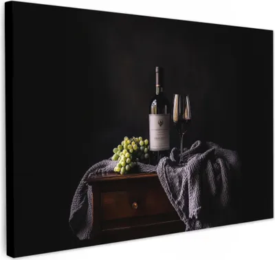 Produktbild von Wanddeko 120x80 cm - Getränk - Rotwein, Leinwand bilder, Wanddeko Wohnzimmer