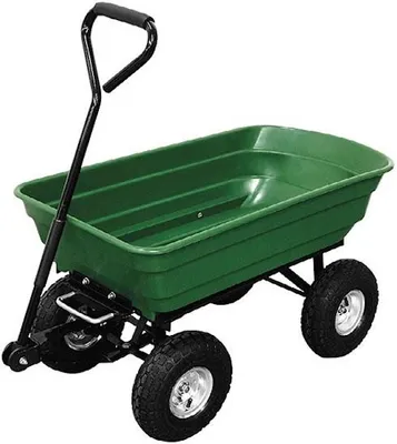 Obrázek produktu pro J.A.D. Tools 11988 Vozík zahradní čtyřkolový, vyklápěcí plastová korba 75 l