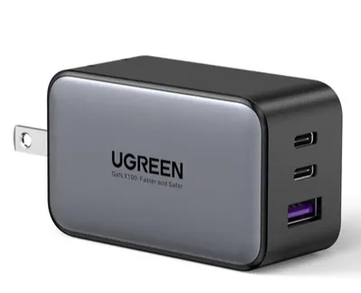 Produktbild von Ugreen Gan 2x usb-c usb pd 65w síťová nabíječka, 10335 czarny černá 10335