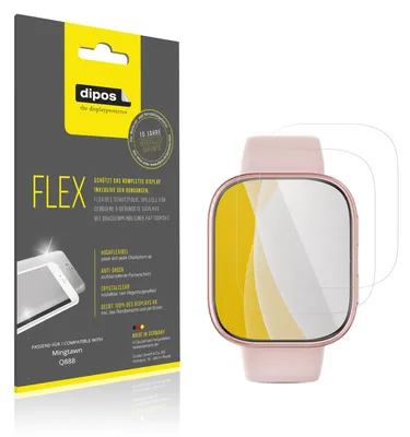 Immagine prodotto di 2x Pellicola protettiva per Mingtawn Q888, rivestimento al 100%, Protezione dipos Flex
