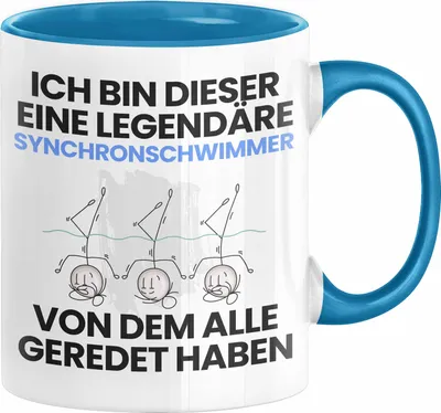 Produktbild von Synchronschwimmer Geschenk Tasse Lustige Geschenkidee Geburtstag für Synchronschwimmer Ich Bin Dieser Legendäre Synchronschwimmer Von Dem Alle Geredet Haben Kaffee-Becher (Blau)