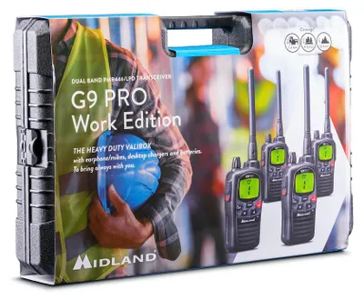 Image de Midland G9 Pro Radio PMR Set 4 Pièces Avec Mallette C1385.05