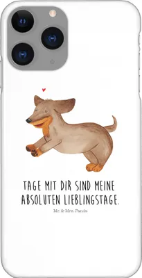 Produktbild von Mr. & Mrs. Panda Iphone 11 Pro Handyhülle Hund Dackel - Weiß - Geschenk, Herz, Handy Case, Sprüche, Hunde, Premium Kunststoff