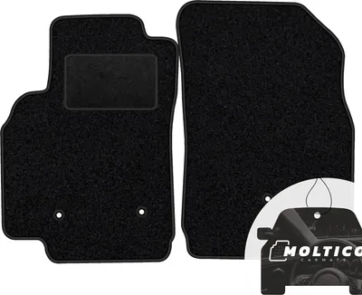 Produktbild von moto-MOLTICO Vorne Fußmatten Auto Velours Autoteppiche Schwarz Automatten Set 2-teilig passend für Isuzu D-max ab 2011