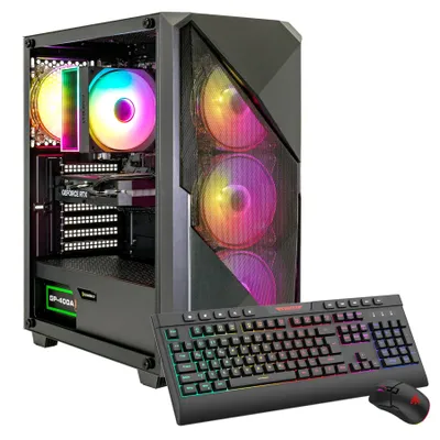 Produktbild von GAMEMAX Gaming-PC Striker 8016 AMD Ryzen 5 5500 16GB RAM 480GB SSD RTX 5050 Windows 11