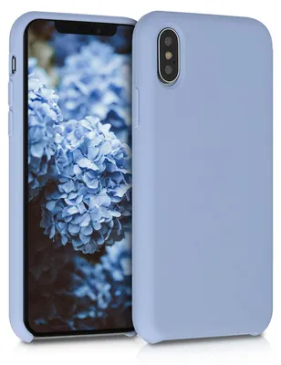 Produktbild von kwmobile Handyhülle für Apple iPhone XS Hülle - Case Silikon - Kabelloses Laden - Schutzhülle Cover in Hellblau matt