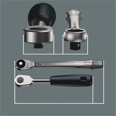 Produktbild von Wera 8100 SC 10 Zyklop Knarrensa Durchsteckvierk., 1/2  , zöllig