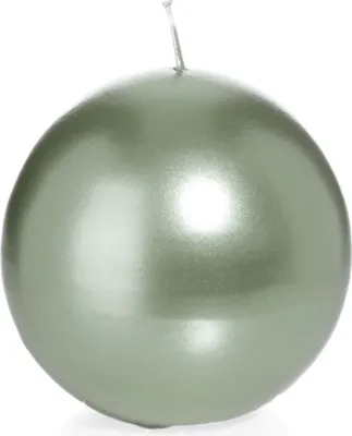 Produktbild von Wiedemann Kerzen Kugelkerzen Silber Ø 70 mm, 12 Stück, rußarm, tropffrei, hochwertiger Docht