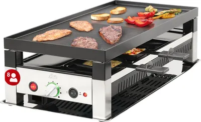 Immagine prodotto di SOLIS Raclette & Pizza Grill per 8 persone (tipo 7910) - NOVITÀ!