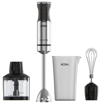 Obrázok produktu pre Solac Pro Chef 1502, Ponorný mixér, Drtenie ľadu, 1,15 m, 1500 W, Čierna, Nerezová oceľ