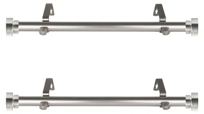 Produktbild von Rod Desyne Gardinenstange, 2,5 cm, 30,5–50,8 cm, Satin-Nickel, 2 Stück