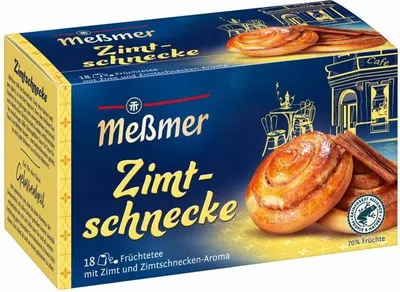 Produktbild von Meßmer Zimtschnecke Früchtetee Kuchentee mit Zimt Aroma 45 g