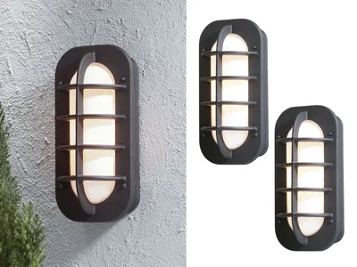 Produktbild von 2er Set Außenwandleuchte Wandlampe schwarz, Lampe Terrasse Hauswand, Konstsmide
