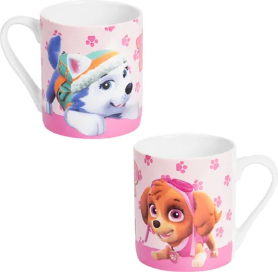 Produktbild von Paw Patrol Tasse für Kinder - Skye und Everest Kinderbecher Kindertasse aus Porzellan 230 ml
