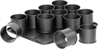 Immagine prodotto di ZENKER teglia per mini tartellette set di 12 38x30cm Ø8,5cm nero