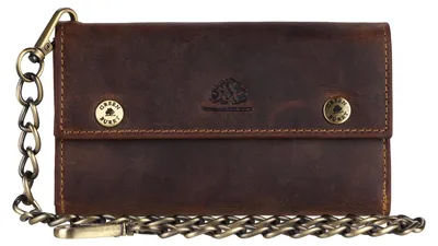 Image de GREENBURRY porte-monnaie Vintage Biker Wallet Brown brun