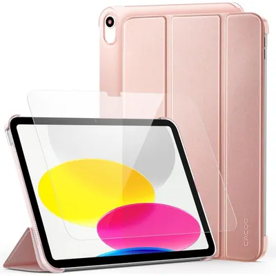 Immagine prodotto di Custodia protettiva con pellicola protettiva per iPad 10ª/11ª generazione, display da 10,9 pollici, color rosa oro
