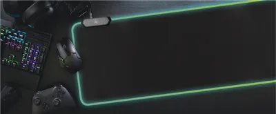 Produktbild von XL RGB Gaming-Mauspad mit 2 USB-Anschlüssen