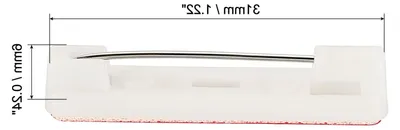 Produktbild von 50 Stück Sicherheitsstifte 31 mm für Broschen und Etiketten in Weiß