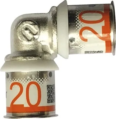 A close-up shot of a plumbing fitting.