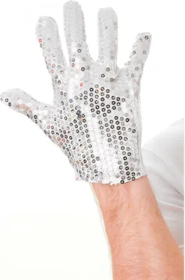 Produktbild von Silberner Paillettenhandschuh als Kostümzubehör