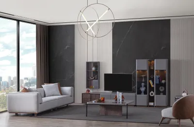 Image de Designer Salon Set 7pcs. Moderne Meubles de salon Armoire murale