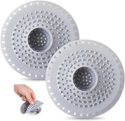 Productafbeelding van Famanu douchehaarfilter – 2 stuks, siliconen, universeel toepasbaar