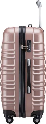 Produktbild von Juskys Hartschale Kofferset Reisekoffer 4 teilig - Zahlenschloss, geräuscharme 360° Rollen groß, Teleskopgriff, leicht - Koffer in Rosa