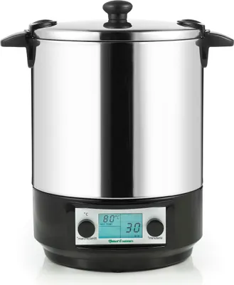 Immagine prodotto di Sterilizzatore elettrico per barattoli con serbatoio in acciaio inox, schermo lcd e timer, capacità 12l, 1650w Nature&saveurs NSST12INA